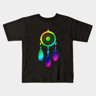 Native American Dream Catcher Rainbow Kids T-Shirt